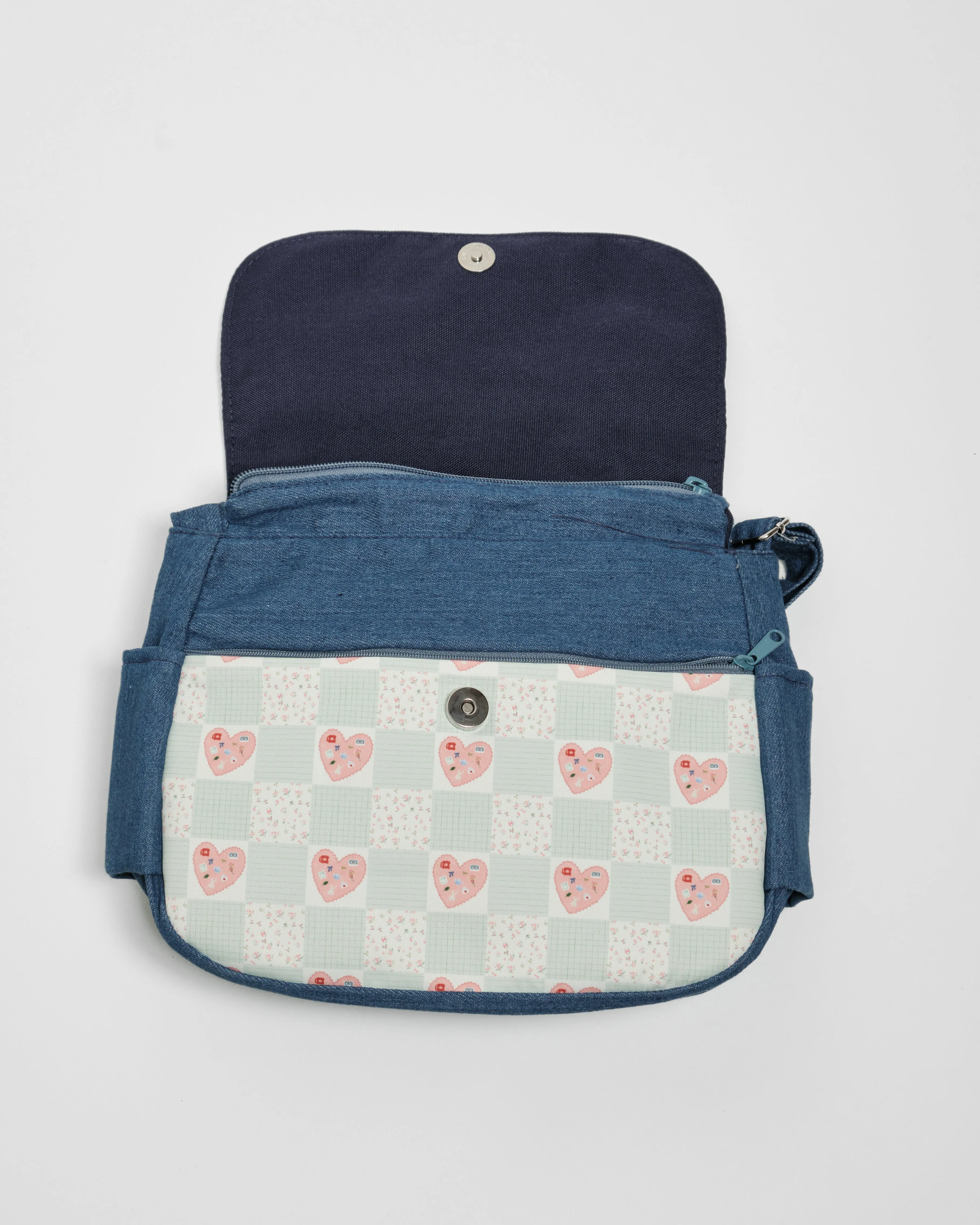Patchwork Nostalgia Denim Multi-Carry Crossbody Bag