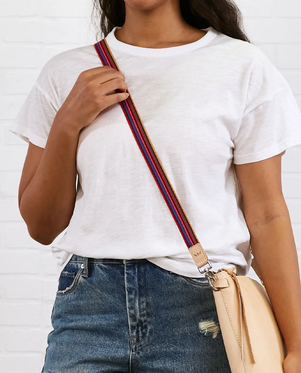 Pink Slim Webbing Crossbody Strap