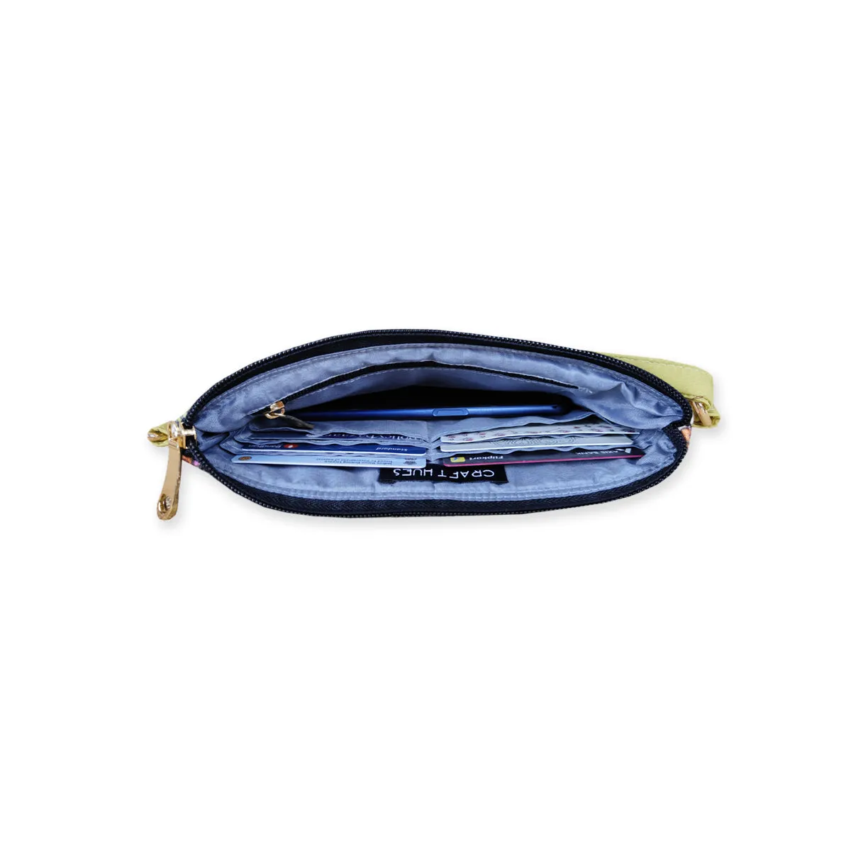 Pleated Beige Sling Bag