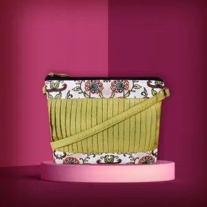 Pleated Green Sling Bag