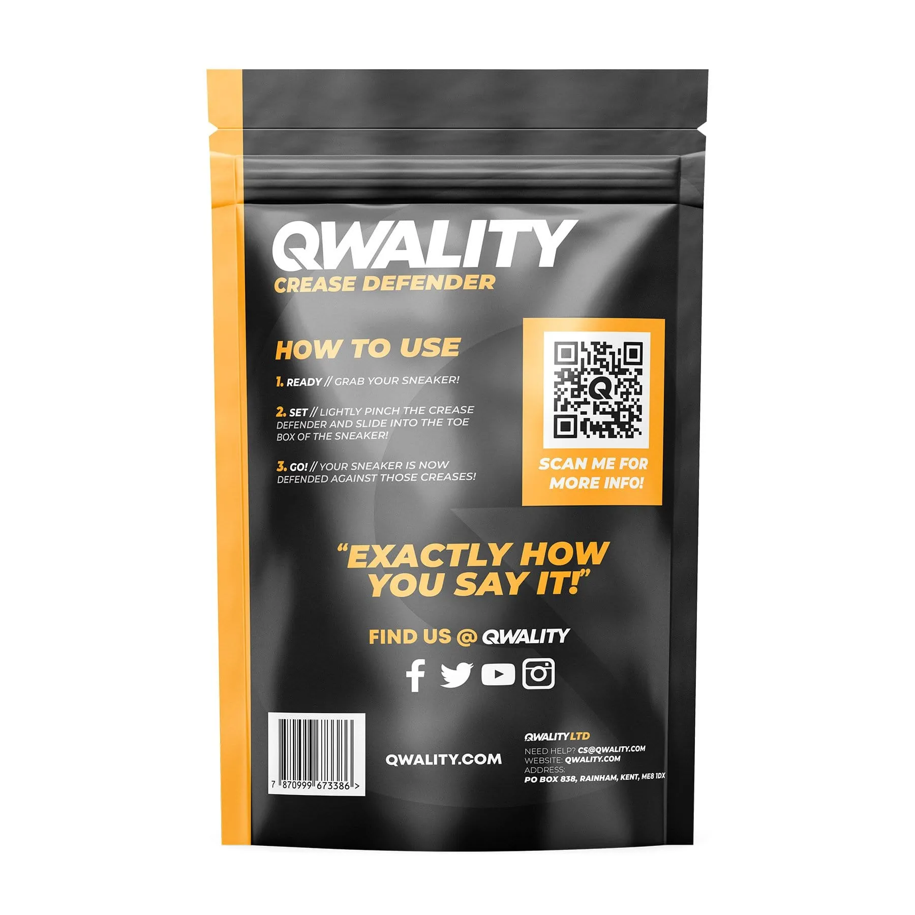 Qwality 'Crease Defender Trainer Shield'