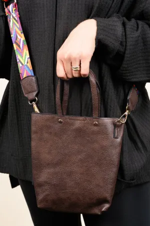 SALE! NGIL Chocolate Brown Faux Leather Gwen Guitar Strap Purse