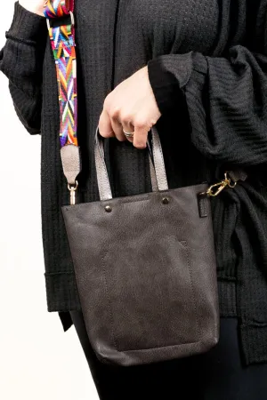 SALE! NGIL Dark Gray Faux Leather Gwen Guitar Strap Purse