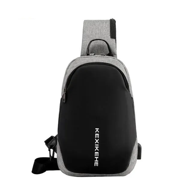 Sidiou Group USB Port Anti-thief Crossbody Bag Multi-functional  Waterproof Men Sling Waist Packs