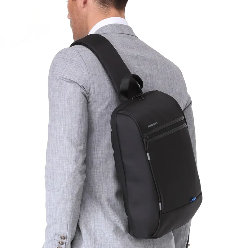 Sling Bag with Phone Pocket On Strap Laptop Compartment  Lock Waterproof Crossbody Bags