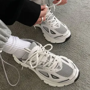 Summer Women Sneakers Breathe Women's Casual Shoes Fashion Chunky Sneakers Woman Thick Sole Sport Shoes Big Size Shoes Women