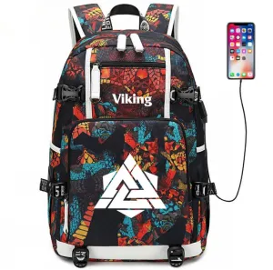 Viking Valknut USB Charging Multifunction Travel Backpack