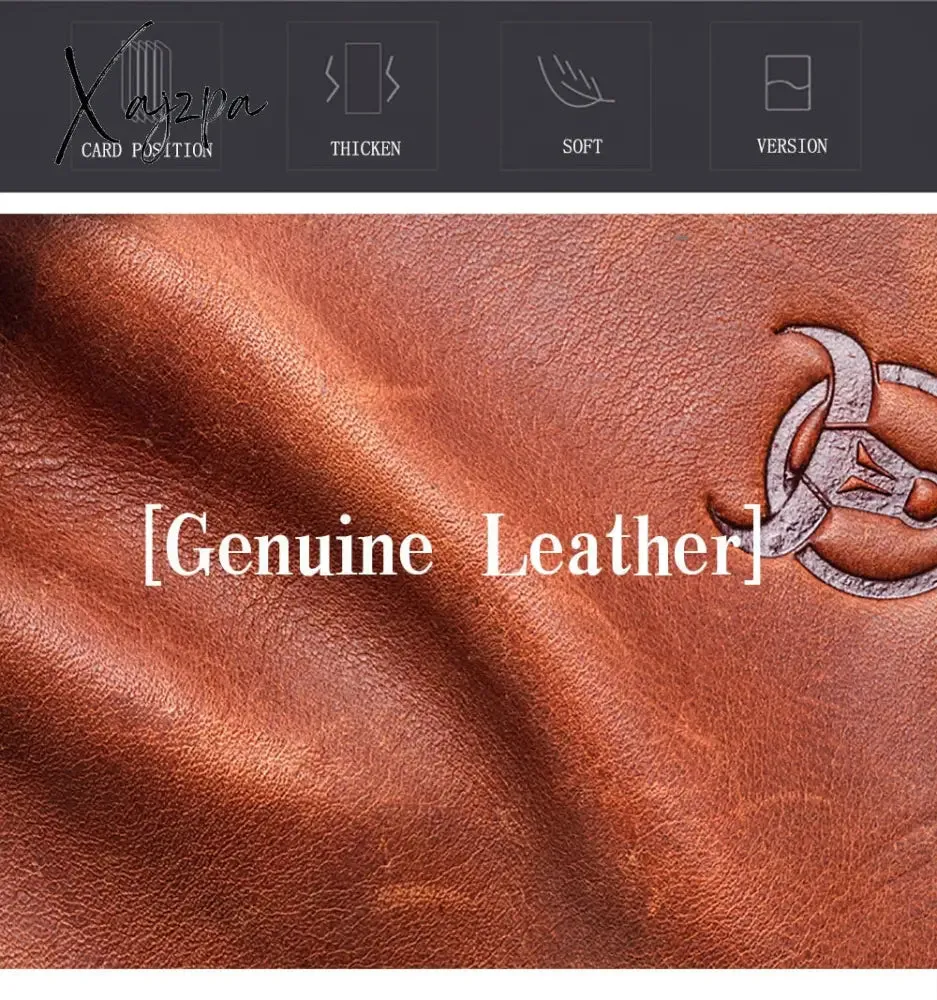 Xajzpa - Men's Retro Top Layer Cowhide Genuine Leather Shoulder Bags Pack USB Crossbody Travel Sling Messenger Pack Chest Bag for Male