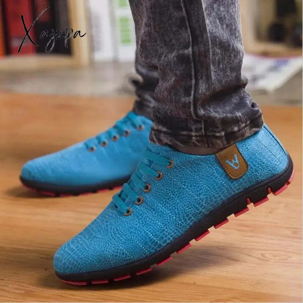 Xajzpa - Mens Shoes Casual Fashion Low Lace-up Walking Sneakers Flats Breathable Running Shoes Men Zapatillas Hombre