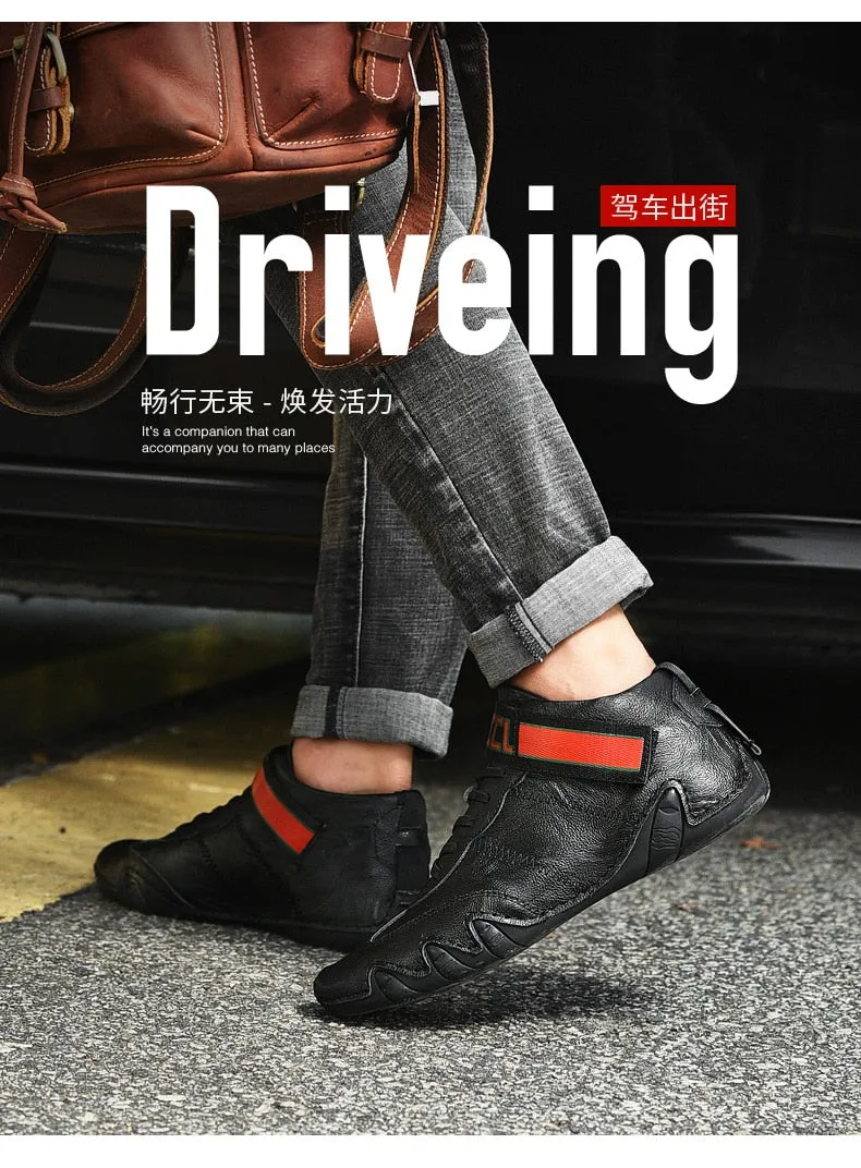 Zemo more Men Shoes Fashion Genuine Leather Loafers Breathable Autumn Comfortable Casual Shoes Outdoor Men Sneakers Shoes